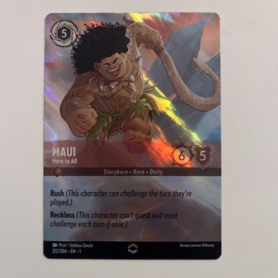 Ravensburger Disney Lorcana TCG Maui - Hero to All 212/204 Enchanted Foil