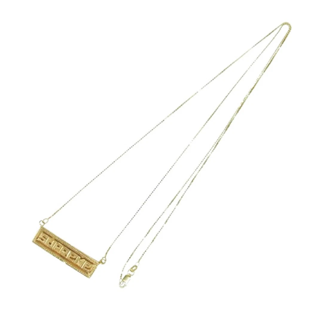 Collana Supreme 20ss targhetta nome oro 14k ciondolo logo 7 00g usata LIFE 0