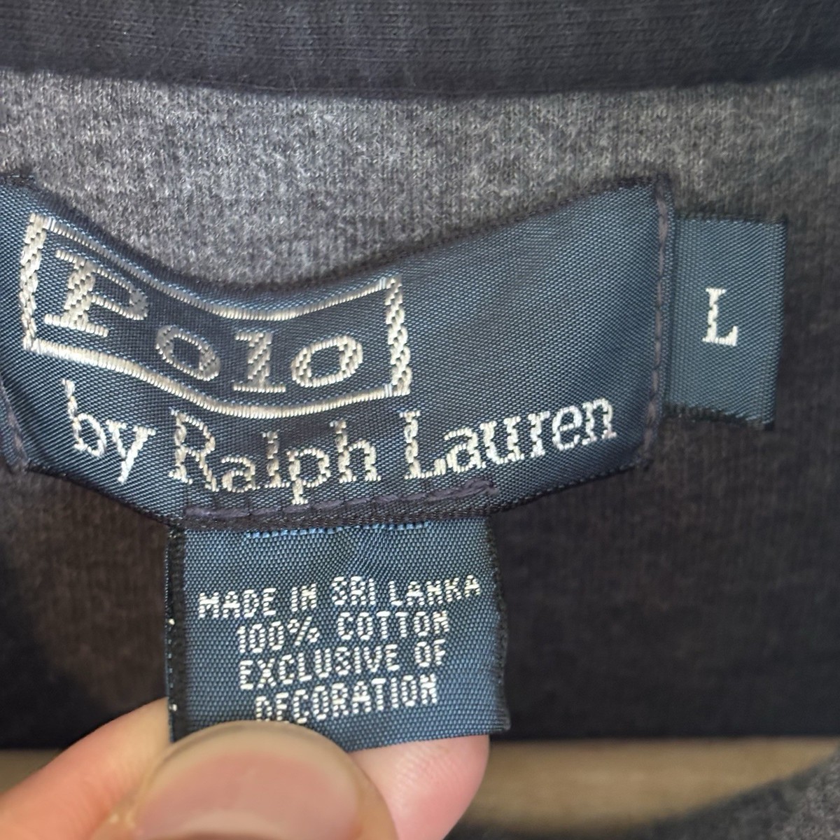 Vtg Polo Ralph Lauren Men L 1/4 Zip Big Pony 1933-34 Ski Patch