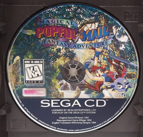 Popful Mail Magical Fantasy Adventure (Sega CD, 1995) CIB Manual Reg Card & Foam - Bild 6 von 20