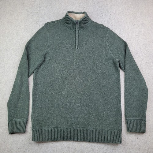 Eddie Bauer Pullover Herren LT Large Tall Grün Pulli Mock Neck Outdoor Strick - Bild 2 von 10