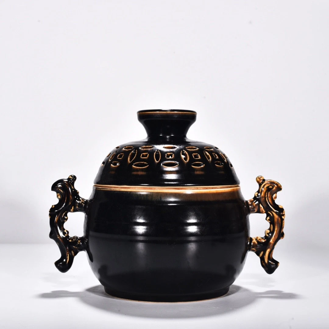 陶瓷中国风黑色香炉| eBay