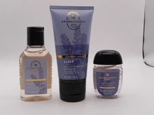 Bath & Body Works Aromatherapy Sleep Lavender Vanilla 3 Pc TRAVEL Gift Set