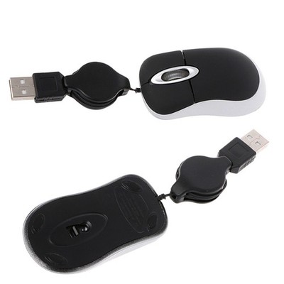 2 Pc Mini-Kompaktmaus Einziehbare USB- Klein Mouse Reisemaus