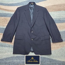 Brooks Brothers Made in USA Vintage 100 Wool Navy Blue Blazer Sport Coat 43R
