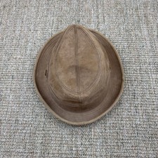 Dobbs Fifth Avenue Vintage Suede Trilby Fedora Hat Tan Camel Size 7 1/8 Satin