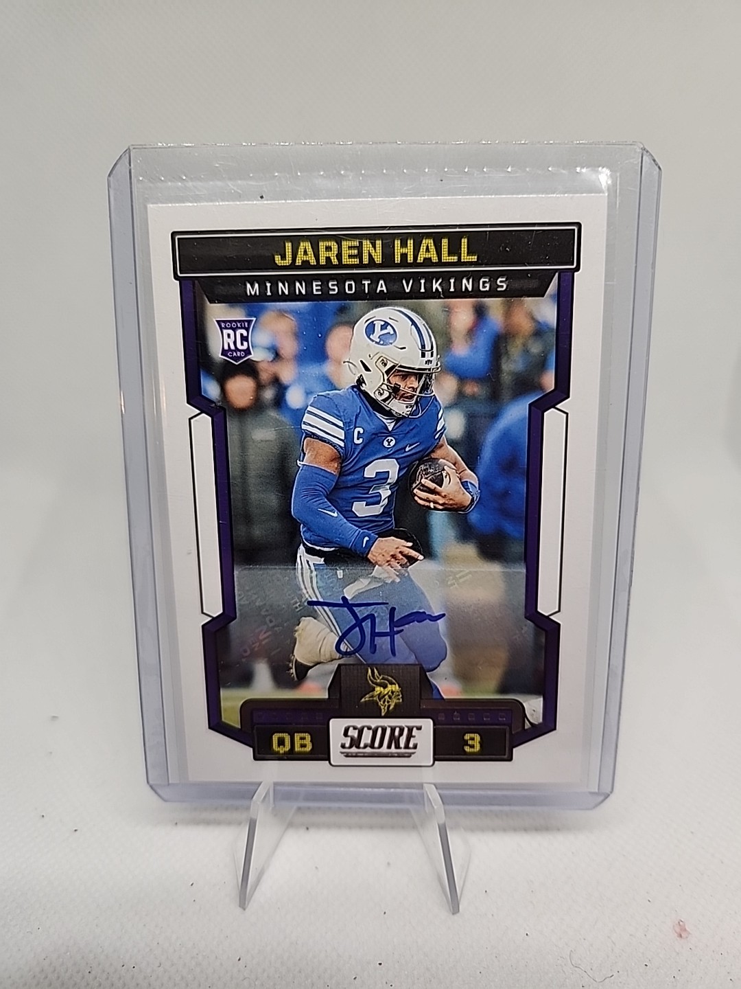 Jaren Hall 2023 Score RC Auto #311 Minnesota Vikings