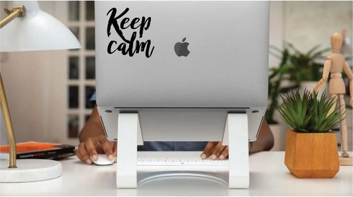 Keep calm Laptop phone desk wall sticker art decor vinyl wall quote Any colour - Picture 5 of 13