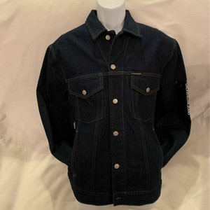 calvin klein mens black denim jacket