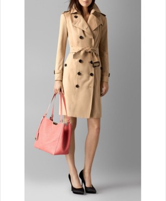 NWT Burberry $1,395 Small Caterbury Embossed Check Leather Tote Bag Rose Pink