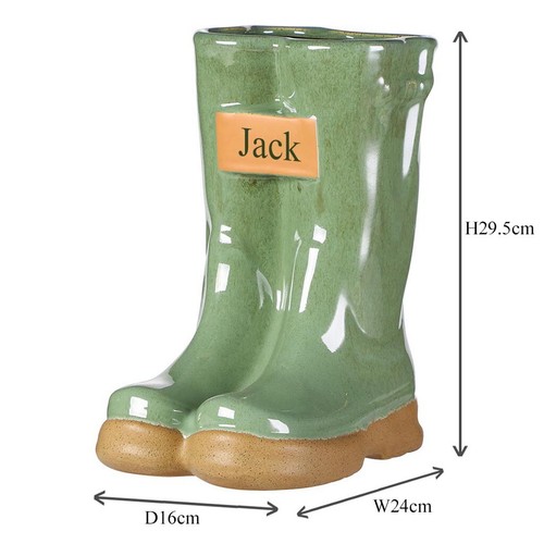 Personalised Plant Pot Welly Boot Planter Gift Various Colours Optional Spring - Picture 9 of 18