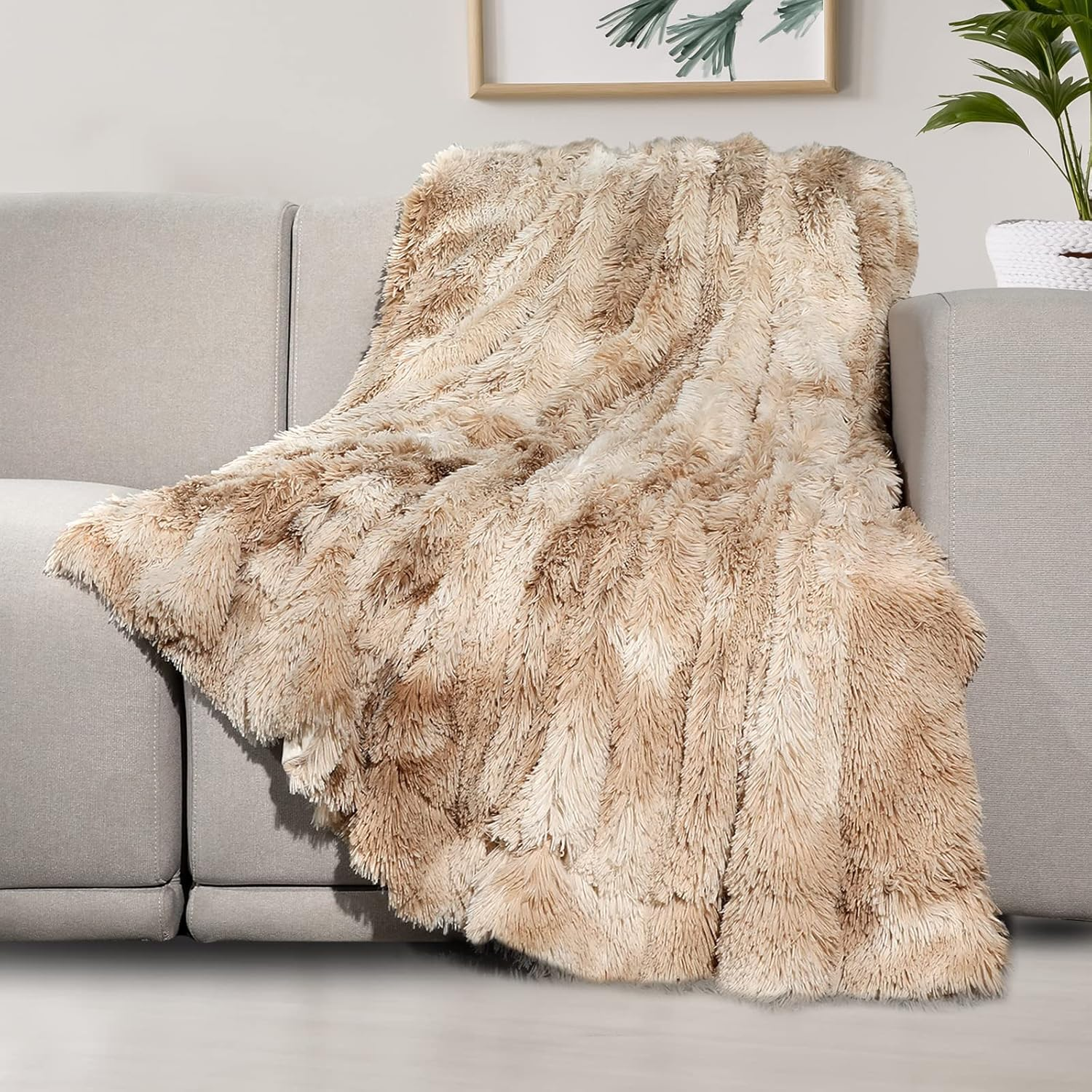 Decorative Soft Fluffy Faux Fur Throw Blanket 50