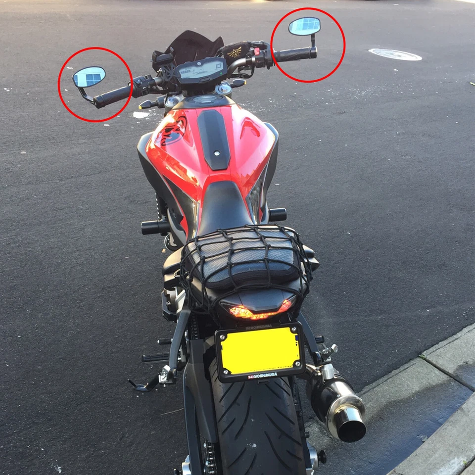 Espejos retrovisores negros antideslumbrantes para barra de motocicleta de 7/8" para Moto Guzzi V7 Stone Foto 2 de 4