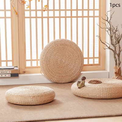 Woven Straw Floor Cushion Floor Pillow for Home Decoration