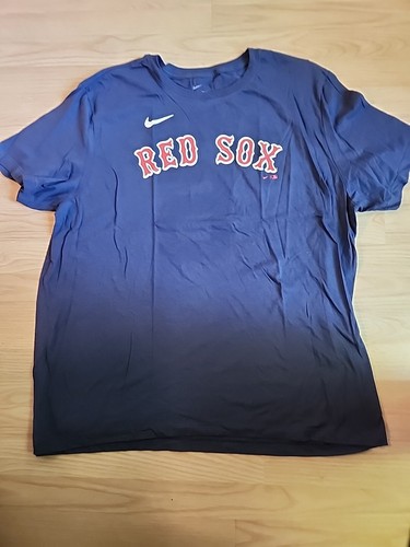 Nike Boston Red Sox Shirt Men’s Size 2xl Navy Blue Hernandez#5 MLB Baseball - Picture 6 of 7