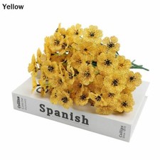 Artificial Flowers Plastic Fake Plants UV Resistant Home In/Outdoor Garden Decor