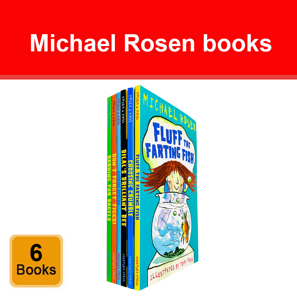 Michael Rosen 6 Books Collection Set Pack Burping Bertha, Choosing Crumble NEW