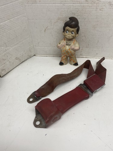 68 69 AMC / Mopar front seat belt RED Retractor Buckle American Safety - Picture 22 of 23