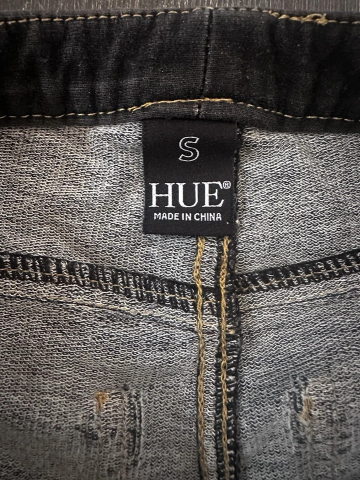 Leggings de mezclilla negros para mujer HUE Jeans talla S Foto 2 de 3