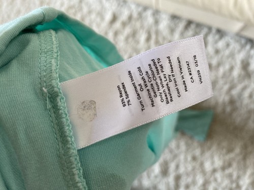 Talbots Shirt Oberteil Seafoam mintgrün Stretch mittel gerafft 3/4 Arm - Bild 3 von 4