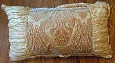 Extra Large Decorative Bed Pillow Custom made Cut Velvet with French Trim  ZZ473
