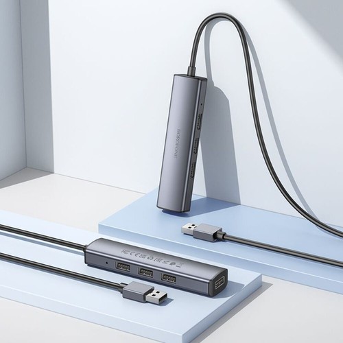 BOROFONE DH12 Smart 4-in-1 converter(USB to USB2.0*4)(L=1.2M) - metal gray - Picture 7 of 7
