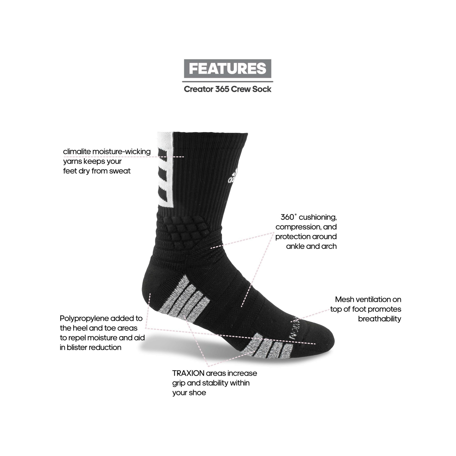 adidas creator 365 crew socks