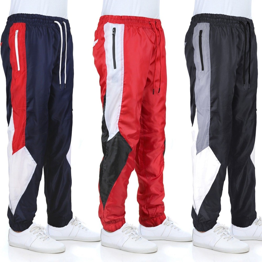 LR Men's Retro Urban Lightweight Athletic Casual Striped Gym Track Sweat Pants