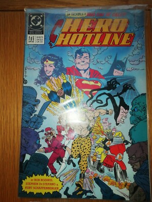 HERO HOTLINE DC COMIC-USA 1989 Mint Sleeved By Rozakis-DeStaefano-Schaffenberger