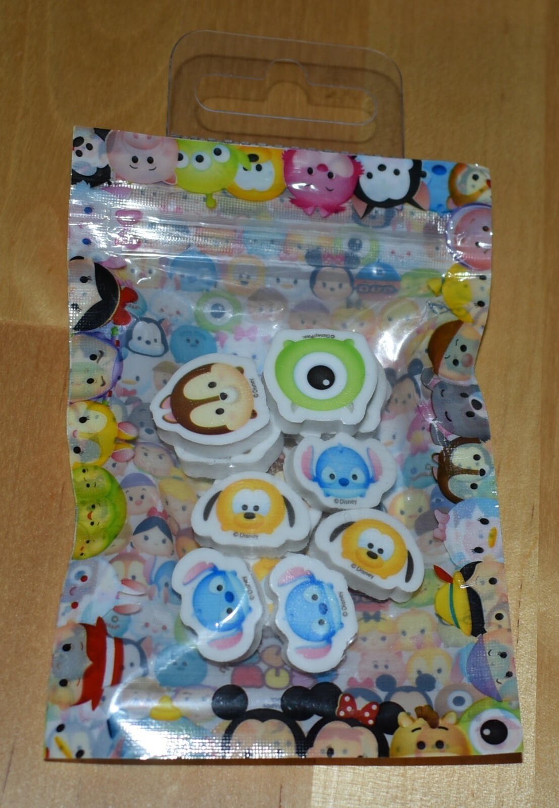 Disney Store Pixar Tsum Tsum Mini Erasers Set of 12 Stitch Pluto Chip Mike