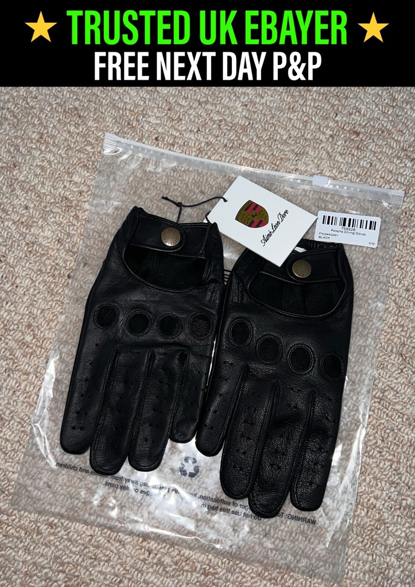 Aime Leon Dore ALD Porsche Driving Gloves Black Size S/M ✓BRAND