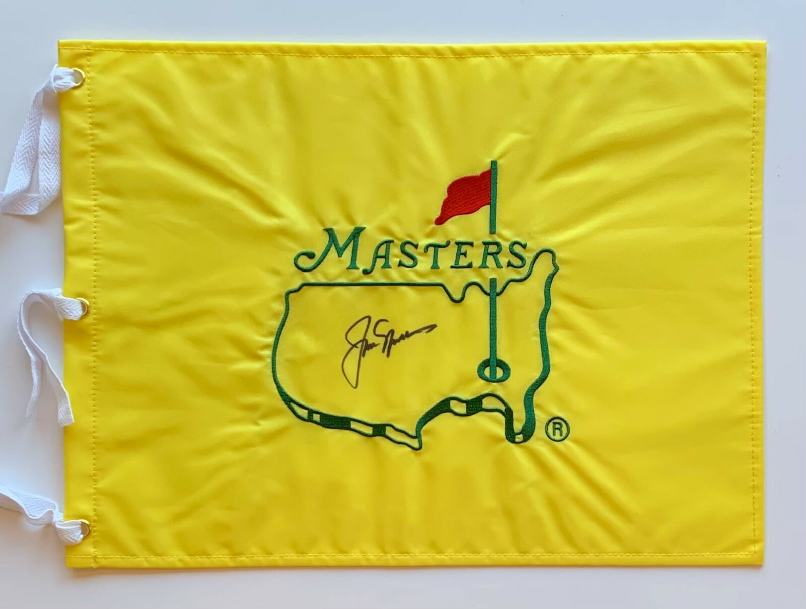 Jack Nicklaus Autographed Undated Masters Pin Flag signed PSA/DNA LOA coa