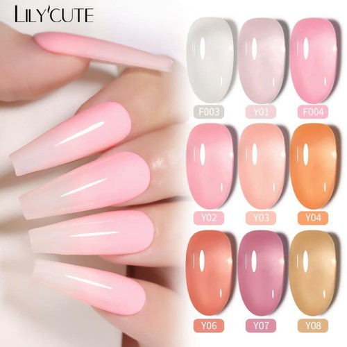 LILYCUTE 7ml UV Gel Nail Polish Pink Blue Purple Glitter Soak Off Gel Varnish - Picture 16 of 230