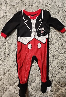 Disney's MickeyFooted Pajama Fleece Sleeper 12 Months C46