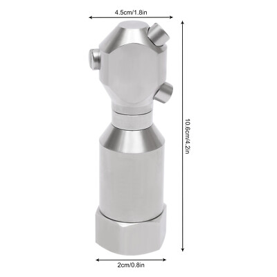 #ad Stainless Rotating Jet Spraying Washing Nozzle Tank Barrel Pipeline Clean 1 2#x27;#x27; $49.02