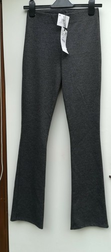 Zara Dark Grey Marl Flared Trousers 