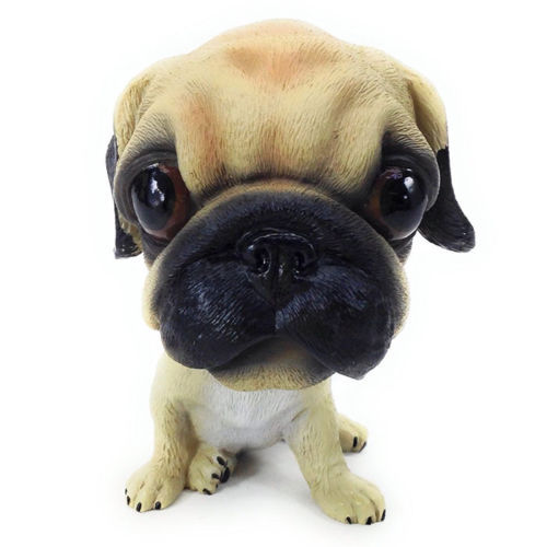 Dog Swing Head PUG Nodding Moving Bobble Car Home Decor Puppy Cute Toy US - Picture 1 of 7