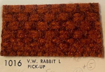 1981 VW Rabbit / Pick Up Detroit 1016 Rust Color Rare Factory Original ...