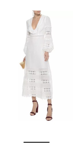 Zimmermann Castile Plunge Midi Dress 