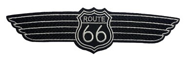 Route 66 Patch Aufnäher Bügelbild Flicken Applikation USA Motorrad Harley Bike