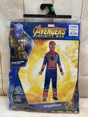 Marvel Avengers Infinity War Spider-Man Costume Boys Size Medium 8-10