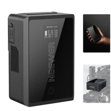 NEEWER  Mini V Mount Battery with D Tap/USB C/USB A/BP/Dual DC Ports/OLED Screen
