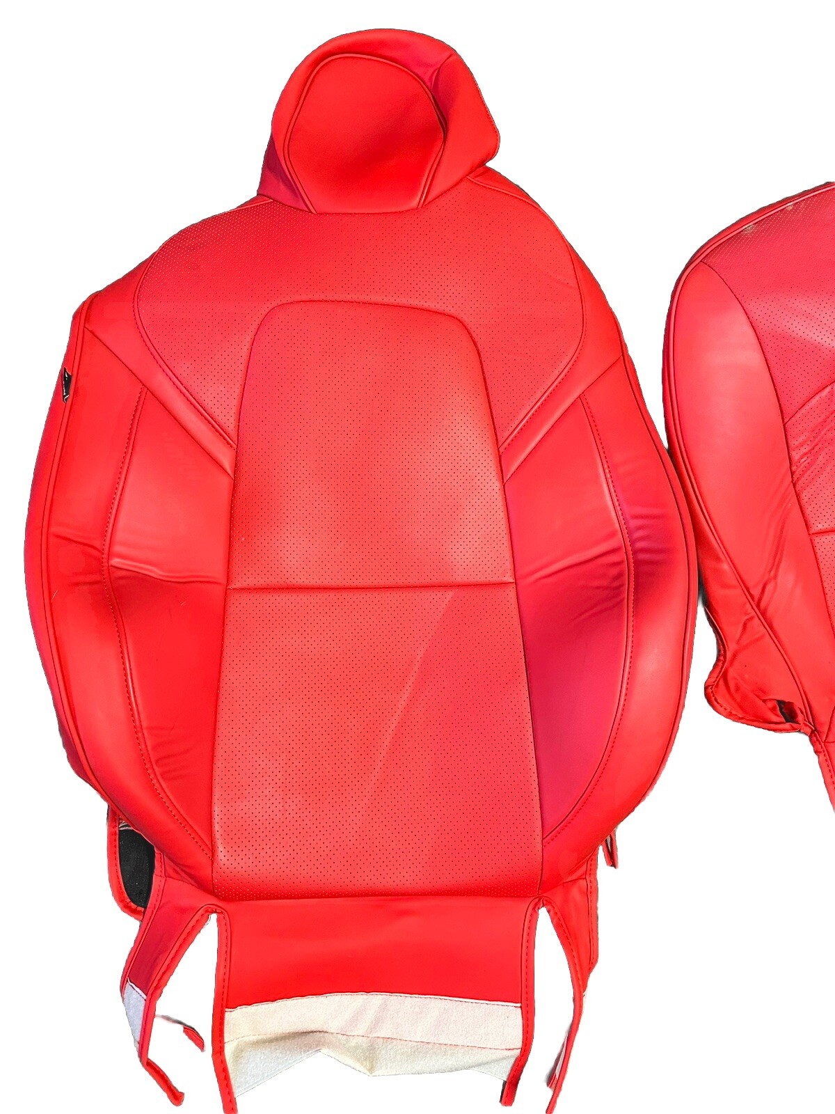 Tesla Model Y Front Seat Covers 2020-2024 in Vibrant Red-image