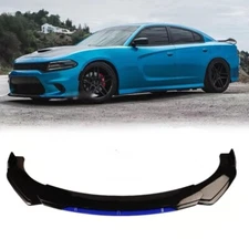 For Dodge Charger SRT R/T Front Bumper Lip Splitter Spoiler Body Kit Glossy Blue