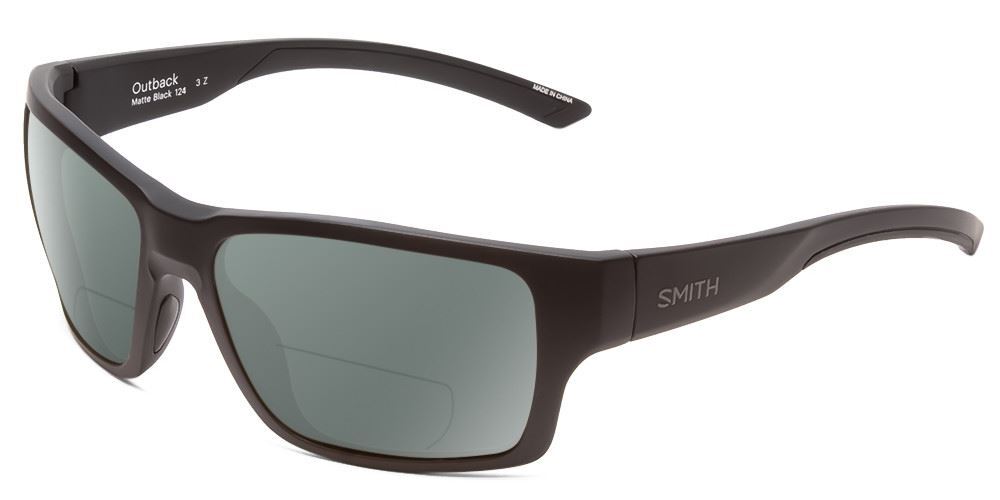 SMITH Outback Matte Black 偏光サングラス Smith Outback Polarized BI-FOCAL Sunglasses in Matte Black 59 mm