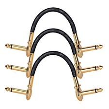 EX Guitar Patch Cables 1/4 Inch Right Angle Plugs 6 Inch Patch Cable - Low Pr...