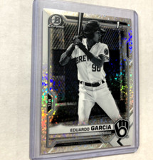 2021 Bowman Chrome #BCP-191- EDUARDO GARCIA B&W Mini Diamond Refractor RC SP