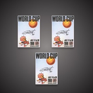 GEOFF HURST Trade Deal 3 x Signed World Cup Willie 1966 Posters Bid Fr £35