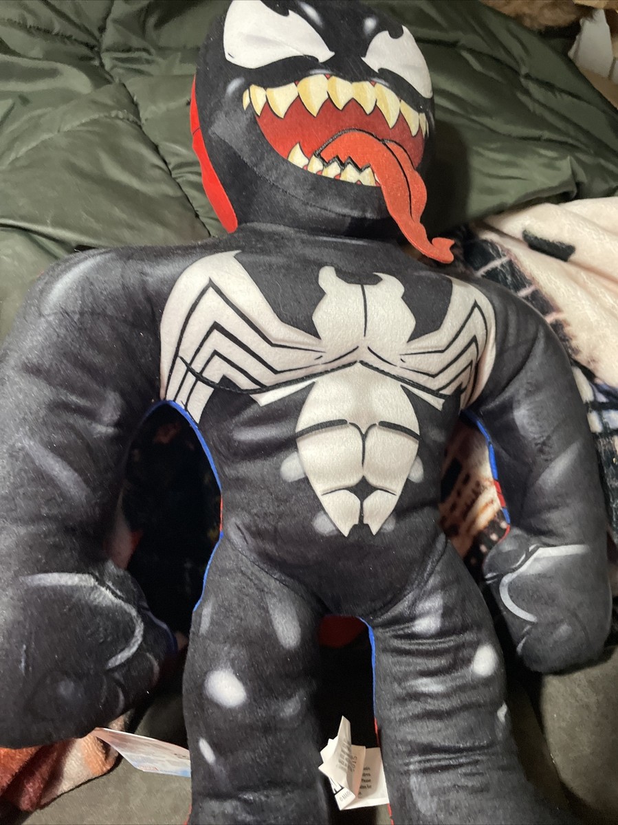 MARVEL HALFEMS Spider-Man/Venom Double Sided 18” Stuffed Plush Toy NEW With  Tags