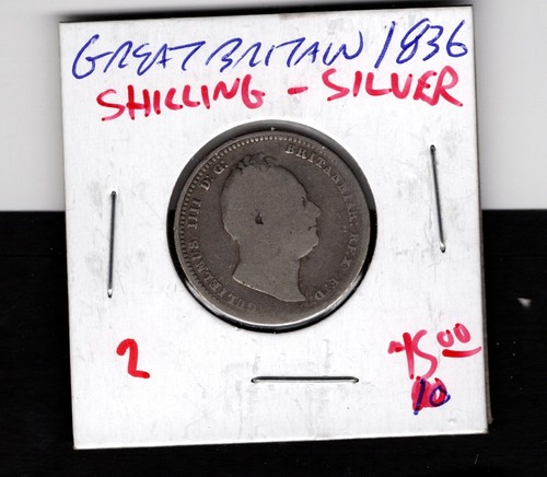 1836- Great Britain - Silver- Shilling